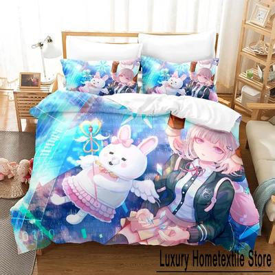 Anime Danganronpa V3 Chiaki Nanami Bedding Set Duvet Cover Bed Set Quilt Cover Pillowcase Comforter King Queen Size Boys Adult