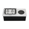 Two-Pin Three-Hole 250V/13A Pop-Up Desktop Socket with Wireless Charging