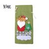Decorative Wine Bottle Holders Christmas Cover, Santa Claus/Snowman/Elk/Bear Gift Bag with Sticker Decals, Holiday Winter Home Accents Party