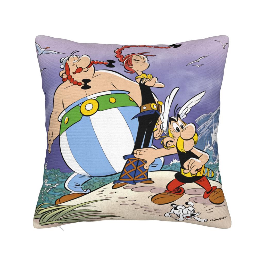 Pillow Cover A-Asterix E-Et Obelix Manga Fashion Pillow Case For Living Room Sofa Pillowcases