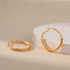 Minimalist French Style Geometric Circle Ear Buckle Stud Earrings For Women