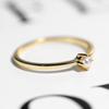 Exquisiter minimalistischer Ring für Damen: 14k Vergoldeter Mini-Planet mit eingelegter Perle