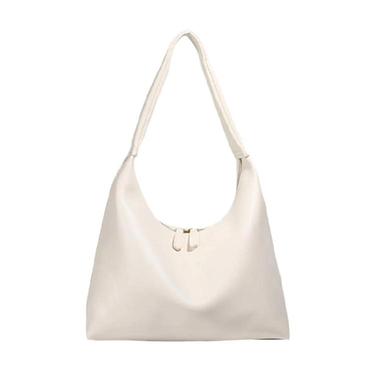 Shoulder Bag for Women Retro Pu Leather Clutch Purses Simple Hoboes Handbag with Zipper Closure Evening Underarm Purse