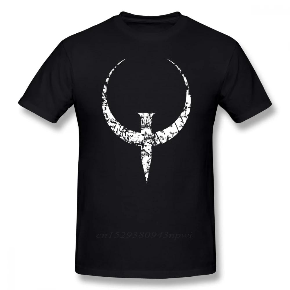 Quake T Shirt Quake White T-Shirt Graphic 100% Cotton Tee Shirt Men Short Sleeve Classic Cute Tshirt