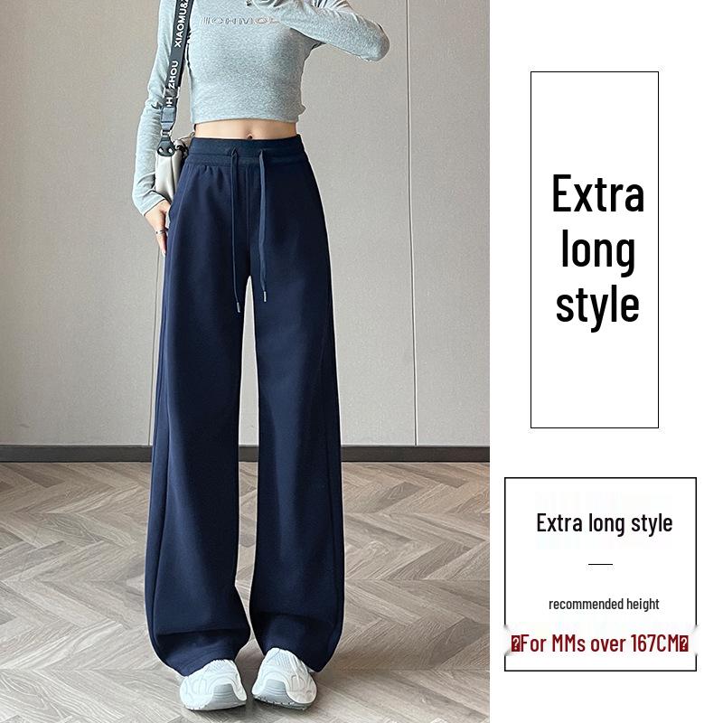 Narrow-to-Wide Leg Women's Spring/Autumn 2025 Sweatpants - Small Size, Straight Leg, Casual Sportswear