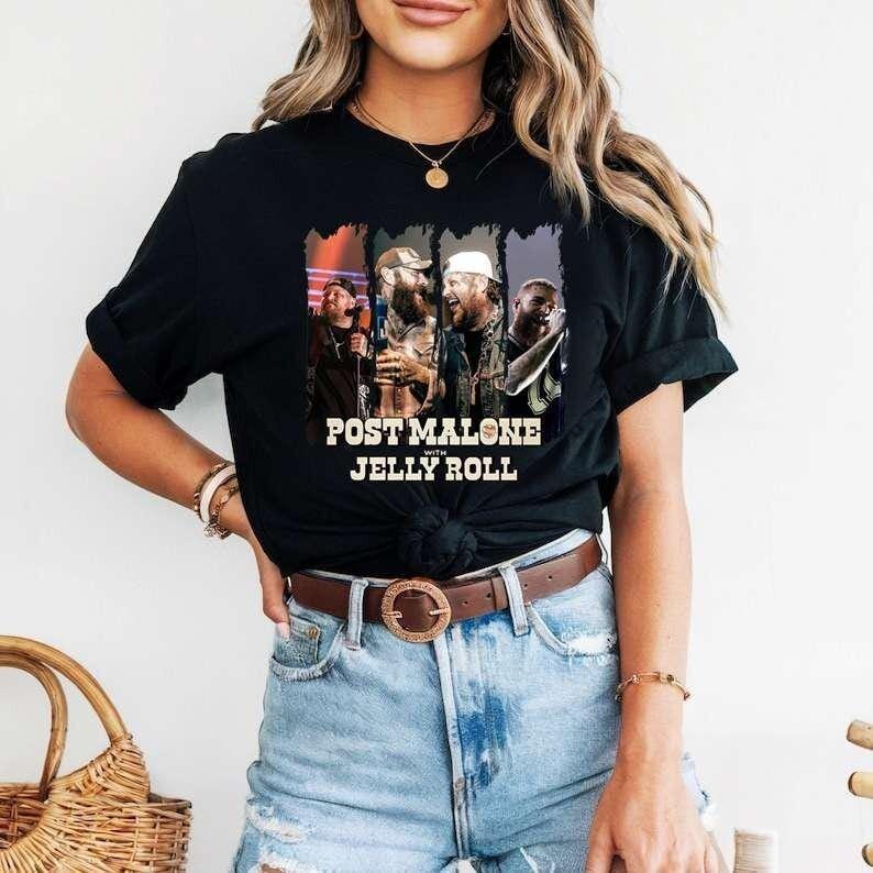 Post Malone Jelly Roll Shirt Jelly Roll Posty Comfort Colors Tee Shirt Unisex T-Shirt M