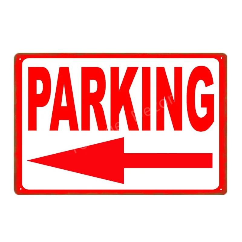 No Parking Metal Signs Tin Poster Caution Danger No Smoking Wall Art Painting Advertising Board Vintage Home Decor YI-212
