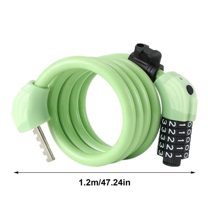 Universal Bicycle Lock Mountain Bike 5 Digit Password Lock Anti-Theft Portable Security Steel Chain Motorcycle Password Lock