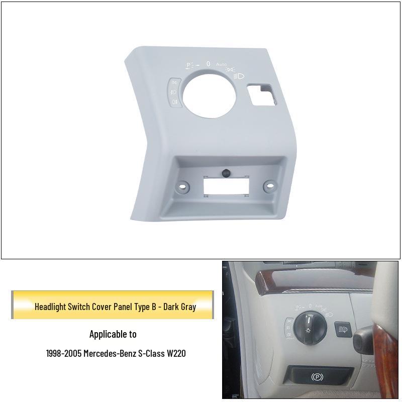 Acabamento da Tampa do Botão do Interruptor do Farol do Mercedes-Benz Classe S W220