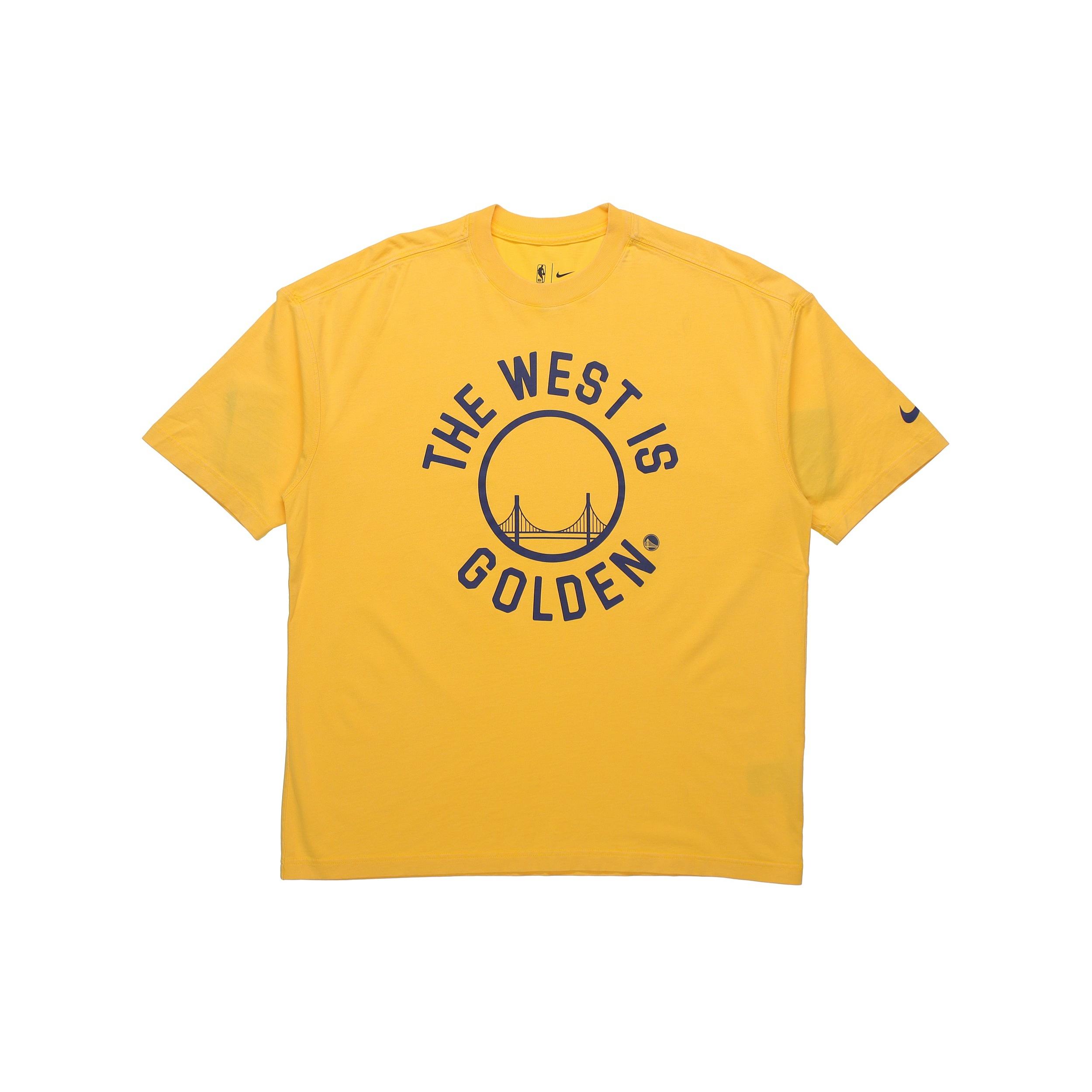 Nike Golden State Warriors NBA Short Sleeve Yellow Men s AT2322-728 L