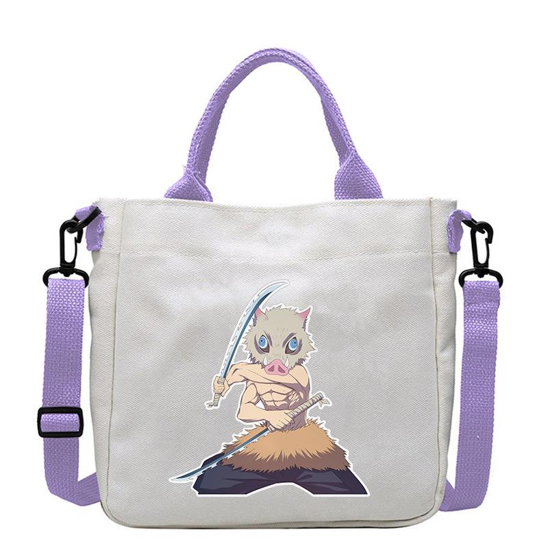 Demon Slayer: Kimetsu No Yaiba - Inosuke Hashibira Anime Print Canvas Bag for Commuter Shoulder Handbag