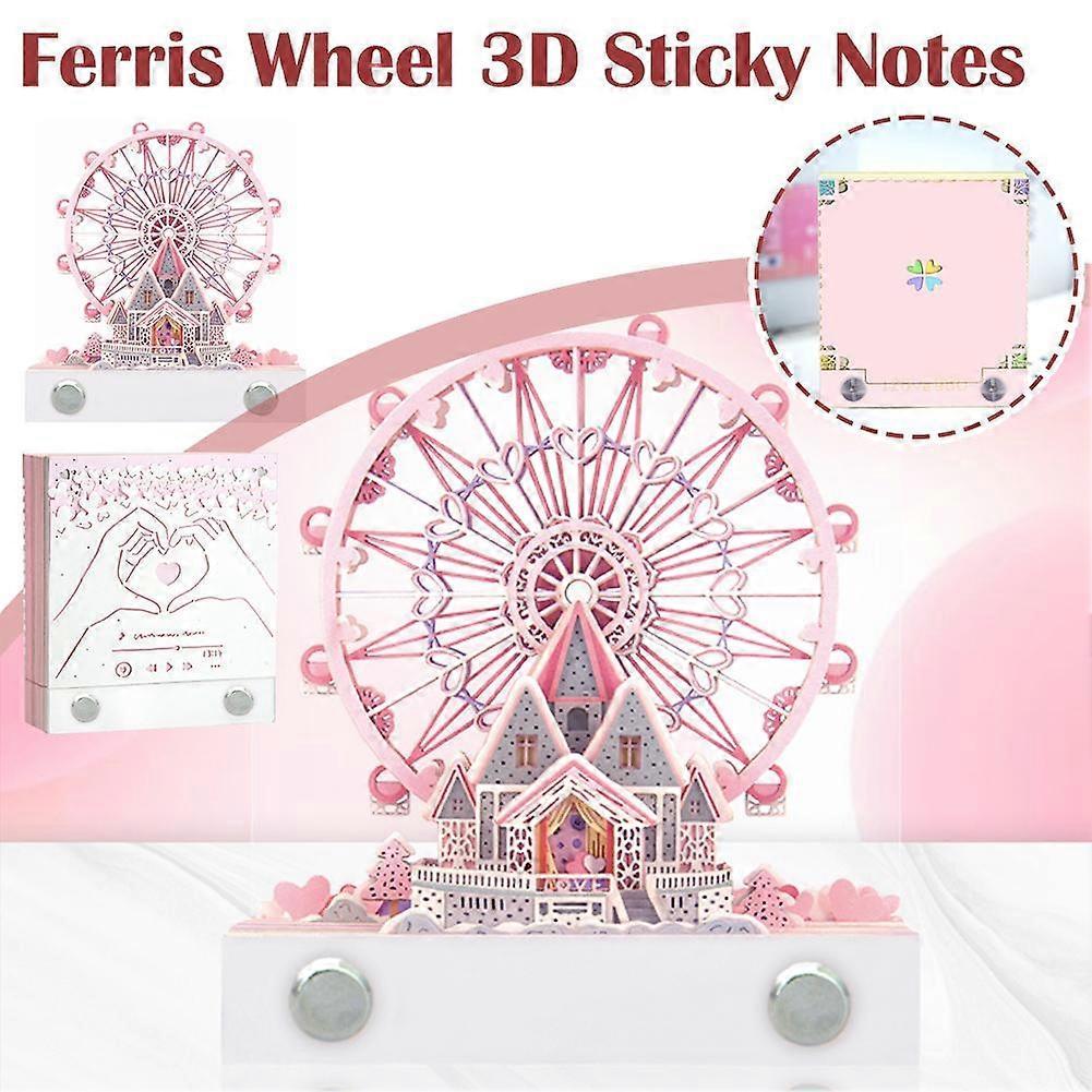 3D Memo Pad Ferris Wheel Sticky Notes DIY Three-Dimensional Paper Carving
