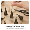 20 Pieces Antique Finish Craft Bell Nostalgic Mini Metal for Charm Making