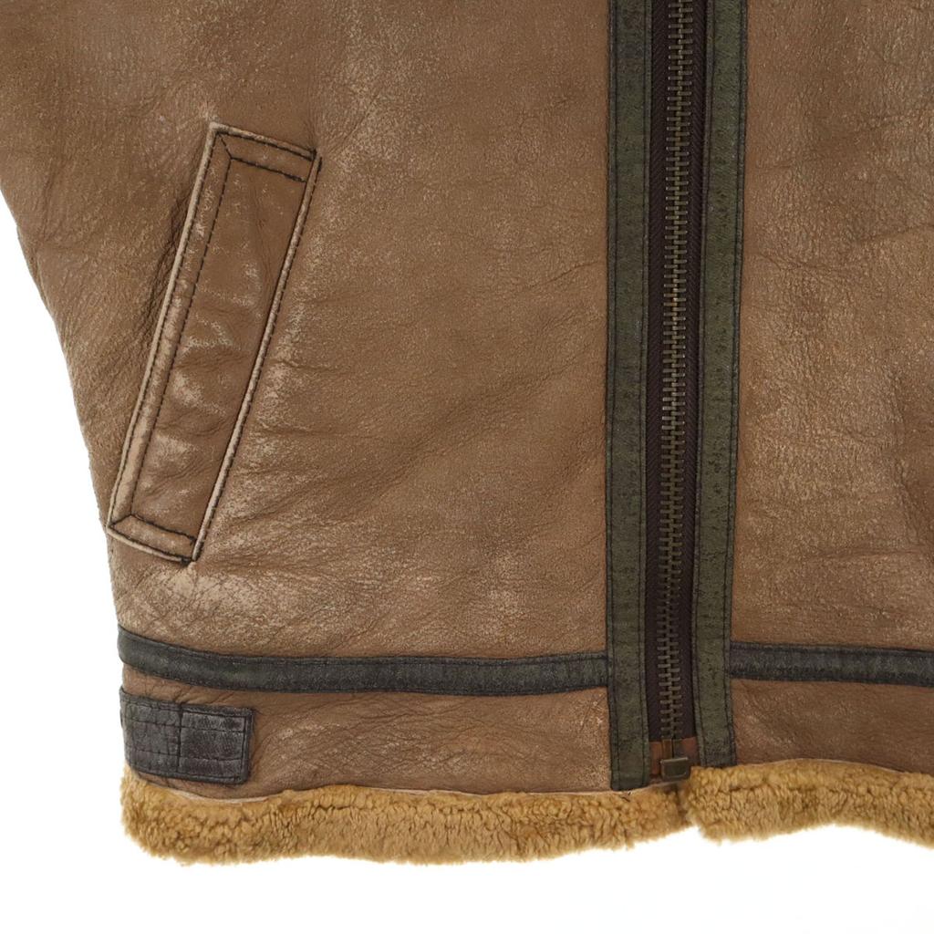 Freedom Sheepskin B-3 Mouton Jacket 38 Brown Men's Used