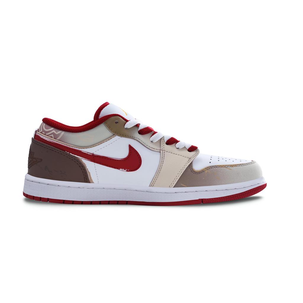 Jordan Air Jordan 1 Abundance Every Year Leather Abrasion Resistant Abrasion Resistant Low Top Vintage Basketball Shoes FJ3459-160(Team392-)