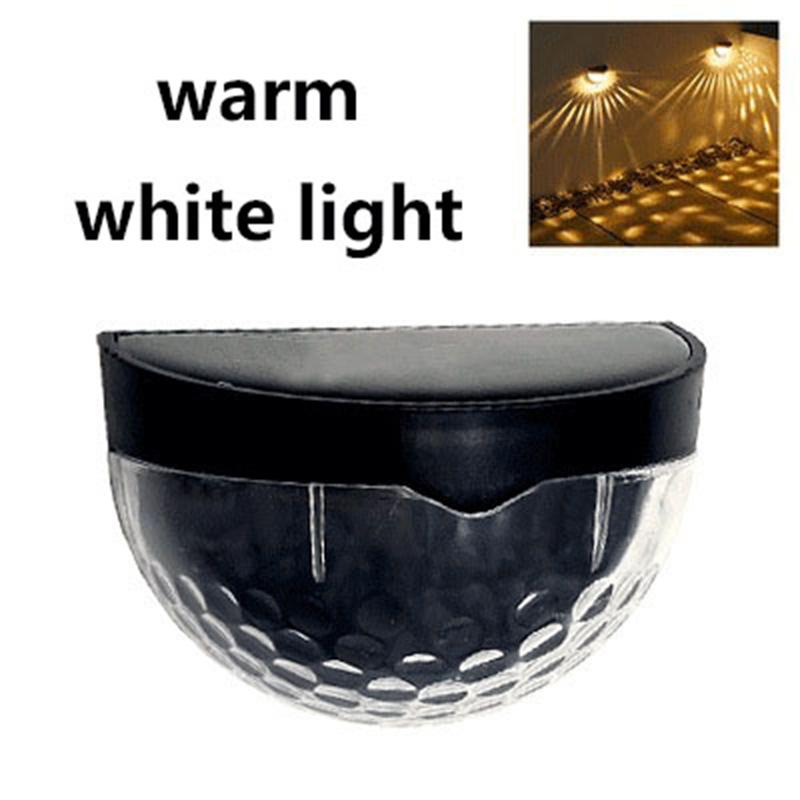 Solar-Powered Half-Circle Fence Lights Outdoor Wall Sconces Ambient Lighting Home Stair Lights Pillar Lights Outdoor Night Lights