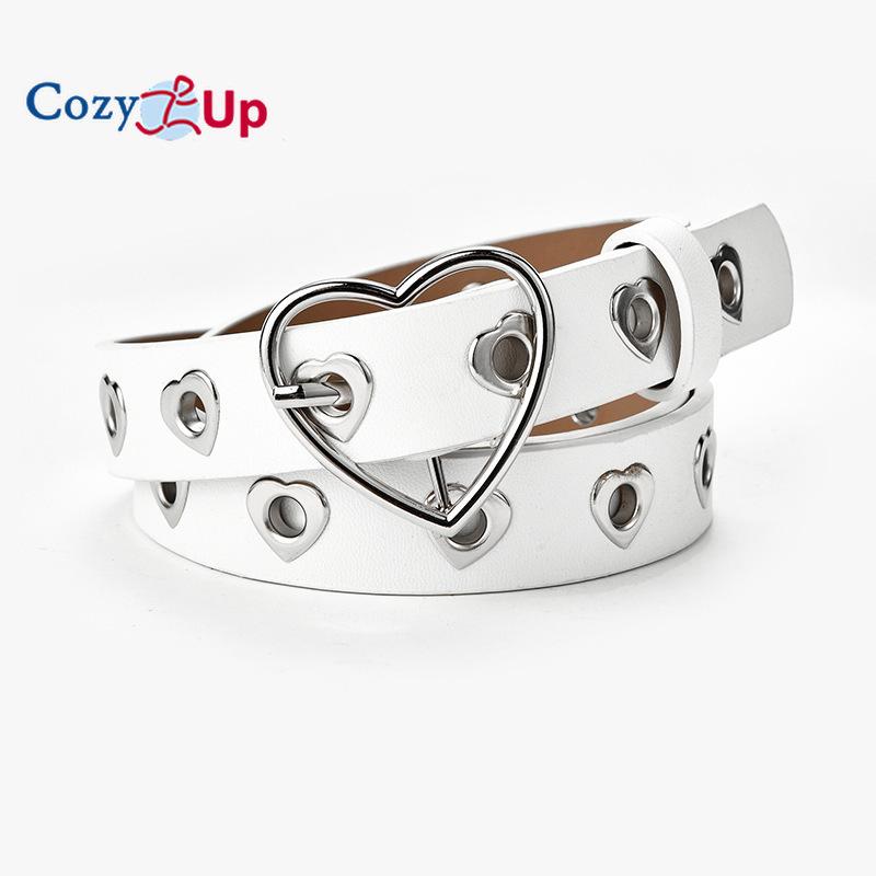 Cozy Up New Women's Jeans Belt Fashion Heart-Shaped Air Eye Hollow Belt