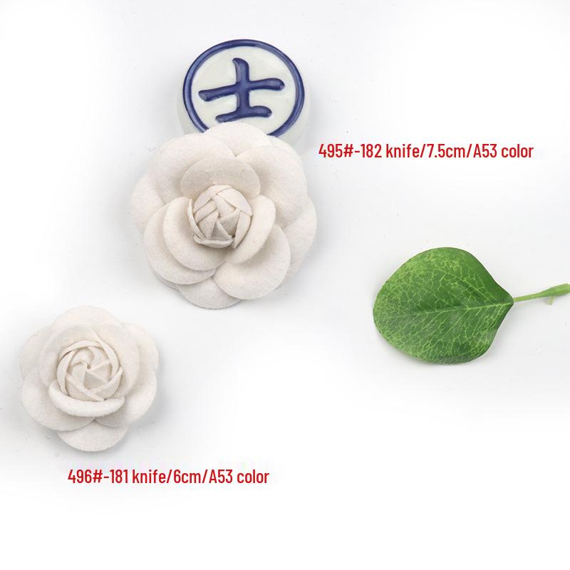 Korean Camellia Fabric Flower Corsage: Shoe Accessory, Headwear, Brooch & Hair Tie Jewelry.