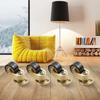 360 Degree Rotation Brass Casters Robust Load-Bearing Design Brushed Brass Finish Caster Wheels Set Gold Black