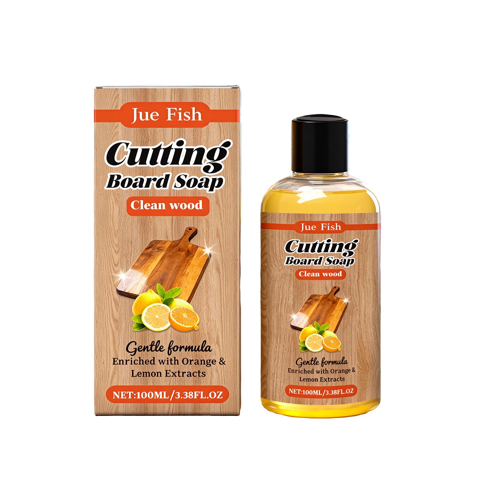 

JUE FISH Cutting Board Cleaner: Deodorizes, Removes Mold, Restores Shine, and Keeps Your Kitchen Fresh.