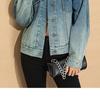 Xin Ge Gradient Blue Denim Jacket - 2025 Autumn Slimming Tencel Cotton
