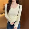 Bottom Layer Shirt for Women's Autumn and Winter Fashion Versatile Knitted Sweater Slim Fit Inner Sweater Long Sleeved Pullover Top