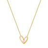 Heart Pendant Necklace Dainty Gold Plated Link Chain Shell Stainless Steel Jewelry Women's Anniversary