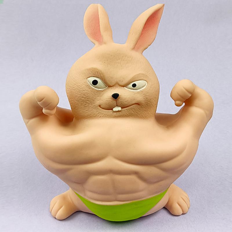 Kaninchen Quetschpuppe Fidget Toys Langsam zurückfedernd TPR Squishy Anti-Stress Dekompressionsspielzeug Stressabbau Spielzeug für Kinder Erwachsene J145