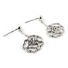 Altesse [K9438] - Silver Earrings 'Rosa Romantica'