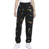 Nike All Over Print High Waist Loose Fit Cuffed Fleece Joggers Women Joggers Black FB8755-010