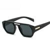Y2K Retro Square Small Sunglasses Trendy Transparent Green Glasses Vintage Unisex Eyewear for Women Men Bold Fashion Accessories