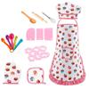 Pretend Play Apron Cooking Tool Model Set Role Play Kitchen Toy Play House Early Education Toys Gifts For Children Kids Girl