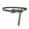 Mei Mary Women's Genuine Leather Thin Belt, Cowhide Pin Buckle Belt, Korean Style Fashion Decorative Belt