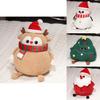Christmas Santa Plush Cushion With Embroidered Cartoon Design For Living Room Decor