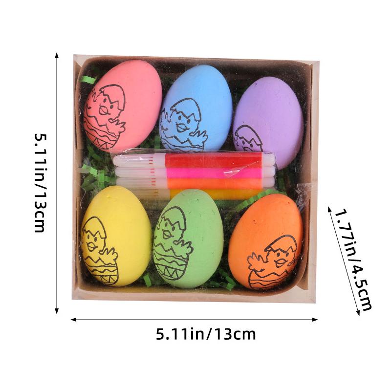 Latest Creative Easter Handmade Painted Easter Egg Set Diy Animation Bunny Egg Children'S Handmade Present Hand-Painted Easter Eggs