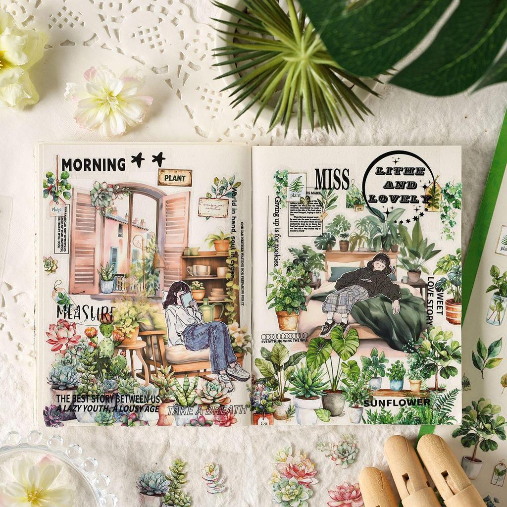 Natural Time Series Journal Stickers: Fresh Theme, 4 Styles, 6 Sheets/Pack