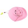 Girls Sun Hat UV Protection Cute Cartoon Print Large Brim Kids Beach Play Cap for Summer Pink