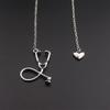 Rose  Medical Stethoscope Heart Pendant Necklace Medical Necklace Medical Student Doctors Nurse Gi