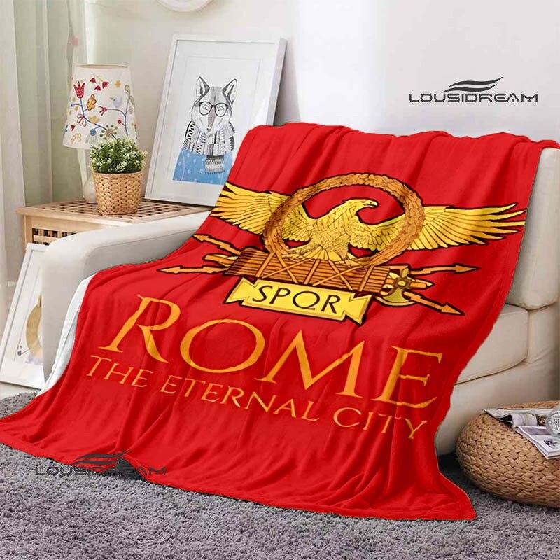 Coperta stampata romana SPQR Calda e bella flanella Coperta decorativa alla moda morbida e confortevole Coperta da viaggio per la casa
