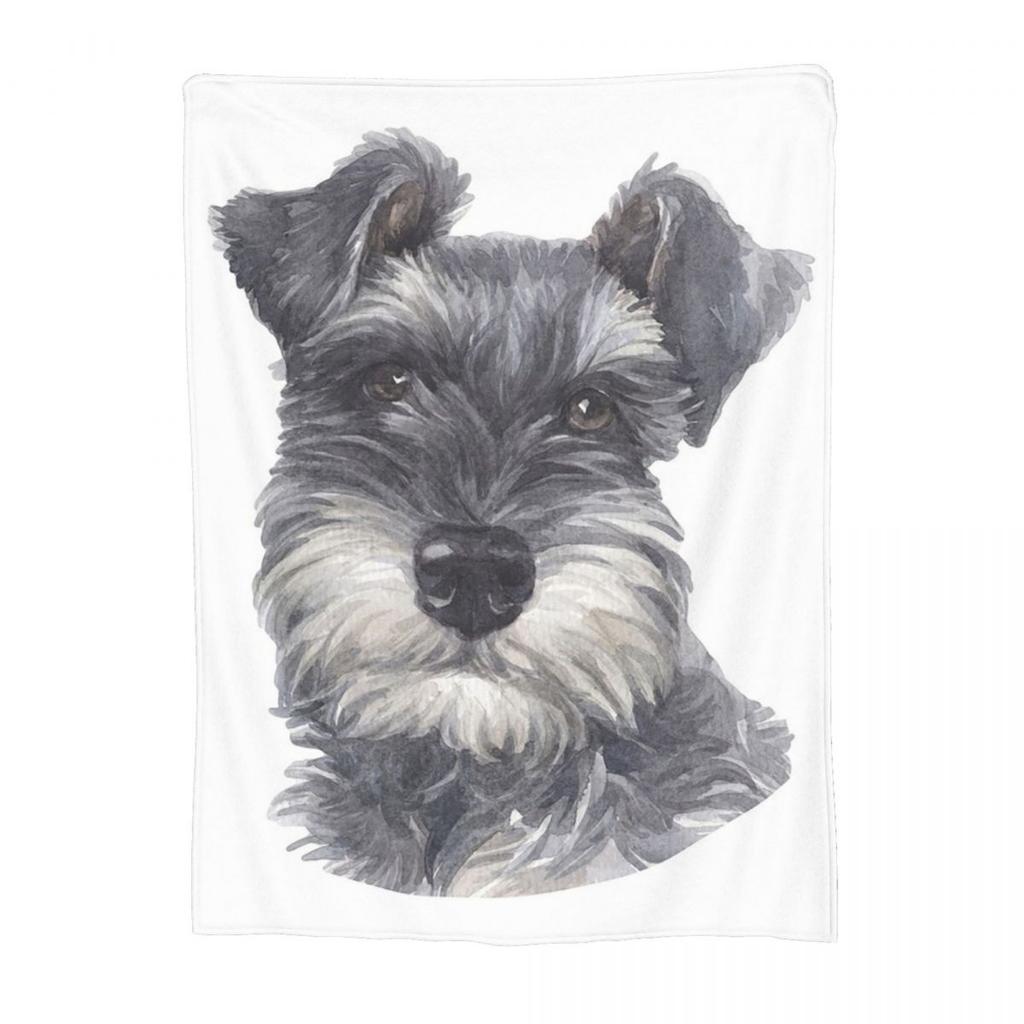 A Cute Featuring Schnauzers Blanket Fleece Throw Blanket Warm Throw Blankets for Couch Bedding Office Throws Bedspread Quilt