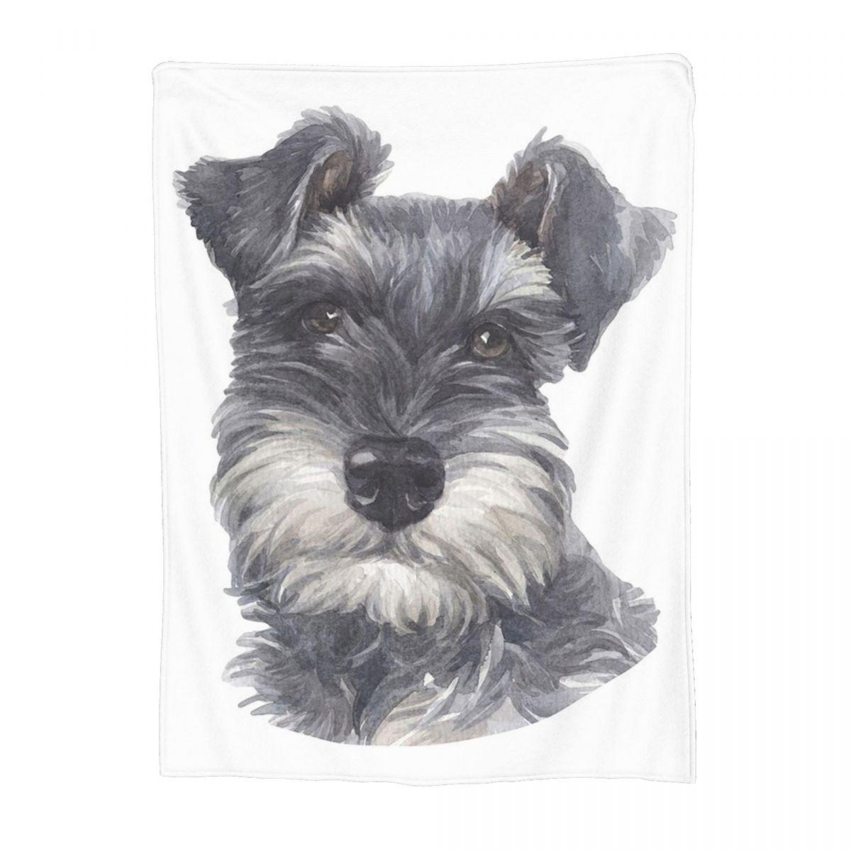 

A Cute Featuring Schnauzers Blanket Fleece Throw Blanket Warm Throw Blankets for Couch Bedding Office Throws Bedspread Quilt 80x120cm