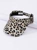 Adjustable Leopard Print Visor Sun Hat For Women Beach Outdoor Party
