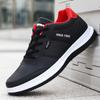 Men's Shoes Spring and Autumn New Leather Mesh Casual Student Running Shoes Versatile Breathable Lightweight Men's Sports Shoes
