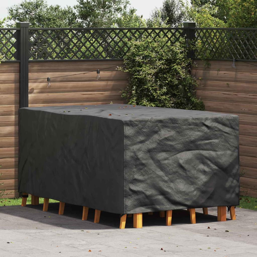 Solid Colored Furniture Cover Black 143 x 225 x 90 cm 420D