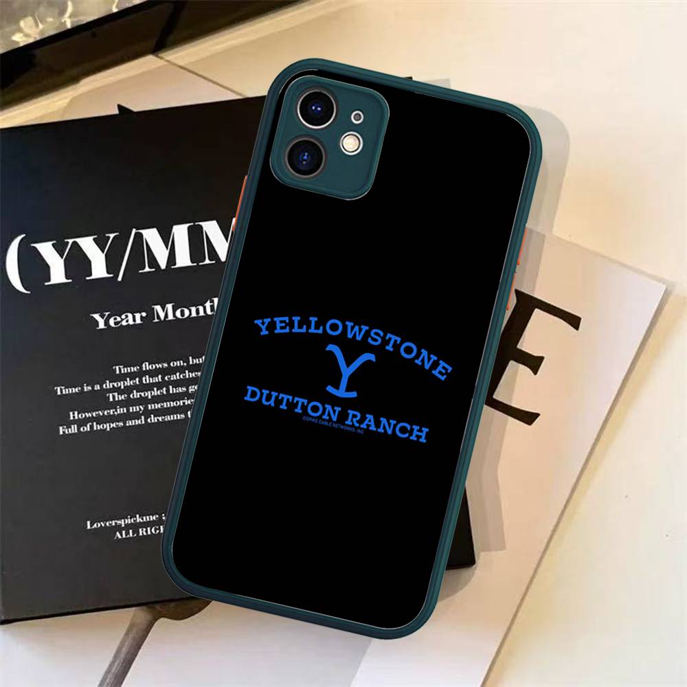 Popular Y-Yellowstone D-Dutton R-Ranch Phone Case For iPhone 13 12 X XS MAX Pro Max 16 15 11 14 Pro Max Shockproof Matte Cover