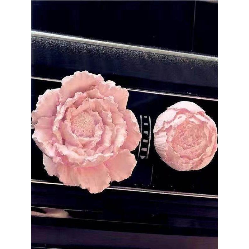 Car Perfume Aromatherapy Peony Flower Diffuser Stone Car Air Conditioner Car Vent Decoration