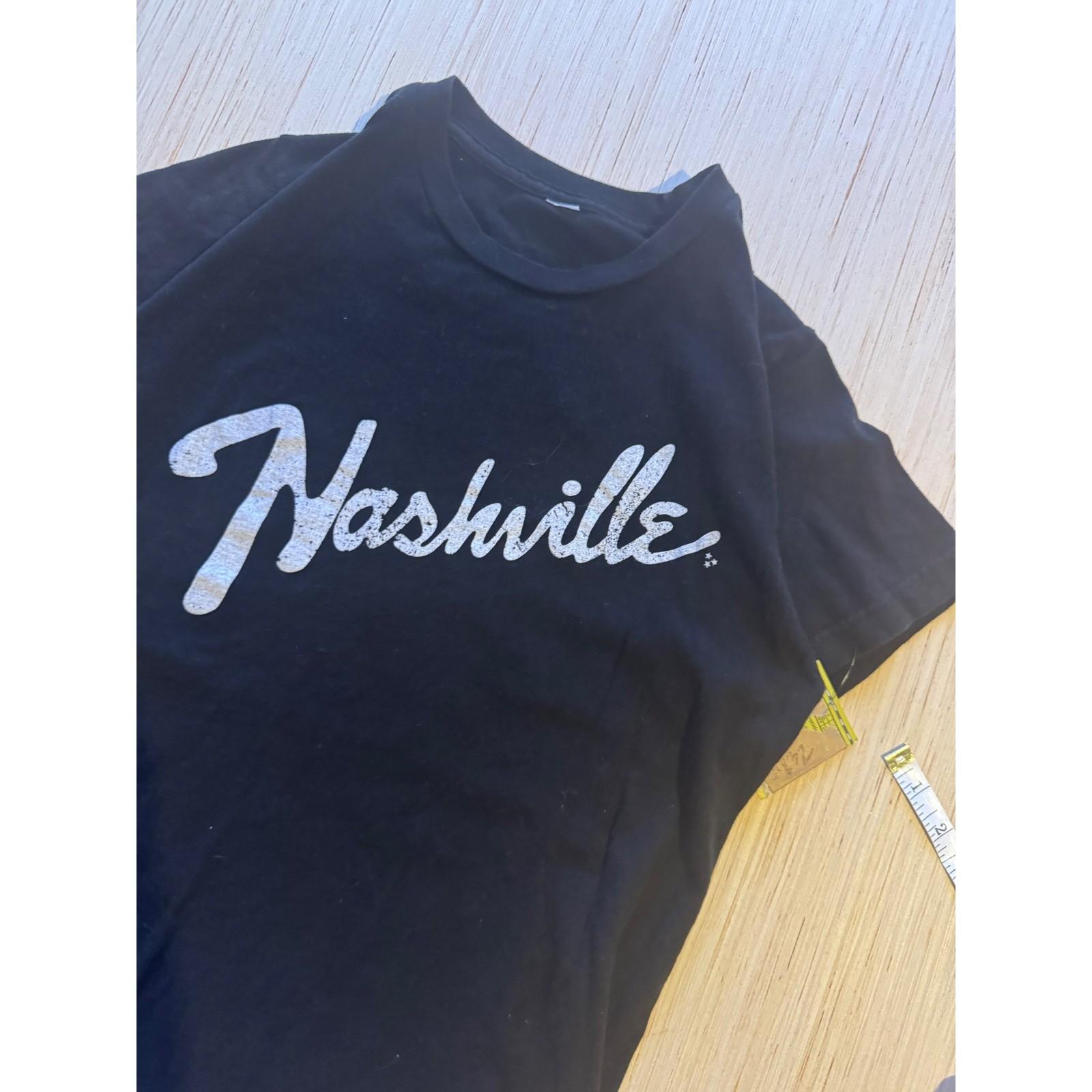 Nashville Fender Style Script Graphic T-Shirt Mens Black Short Sleeve Tee 29 Unisex T-Shirt XXXXL