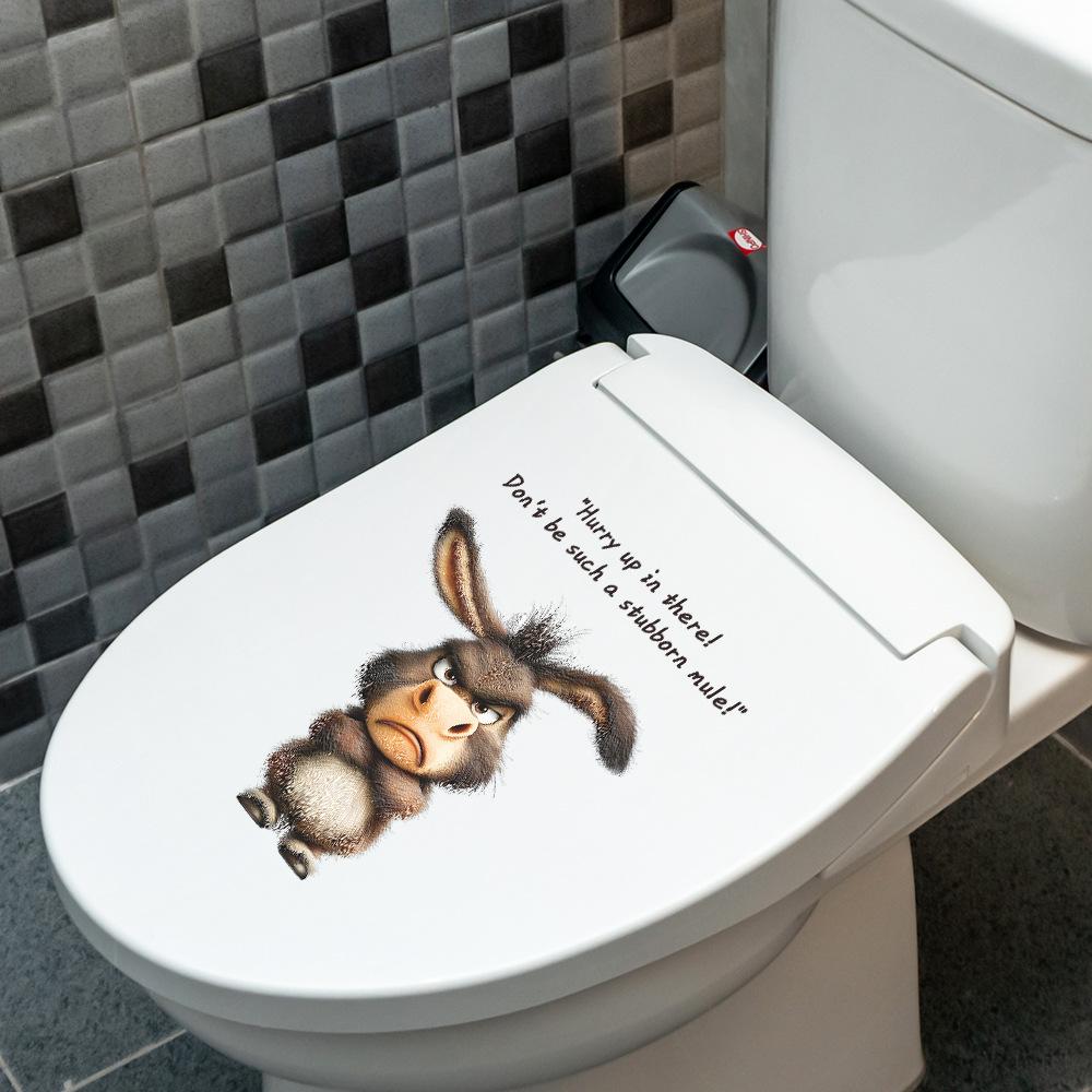 Creative and Fun Backpackers and English Phrases for Bathroom Toilet Beautification Stickers