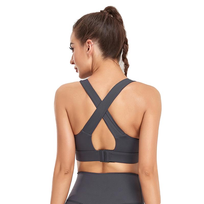 Women’s Shockproof High-Intensity Sports Bra with Wide Straps - Large Size