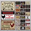 Warnung Huhn Ei Metall Zeichen Vintage Zinn Zeichen Plaque Metall Bauernhof Wand Dekor Bauernhof Garten Gemüse Feld Höhle Metall Poster